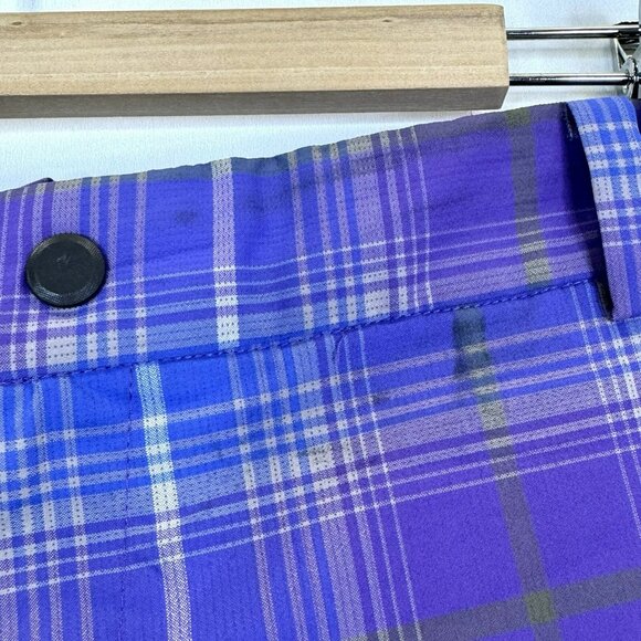 Nike Golf Shorts Mens Size 38 Purple Plaid Dri-Fit Tour Performance 11.5" Inseam - Picture 6 of 8